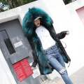 New Parkas Female Women Winter Coat Thickening Cotton Winter Jacket Womens black Real fur Outwear Parkas for Women Winter